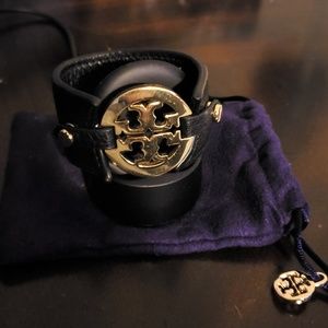 Tory Burch leather snap bracelet